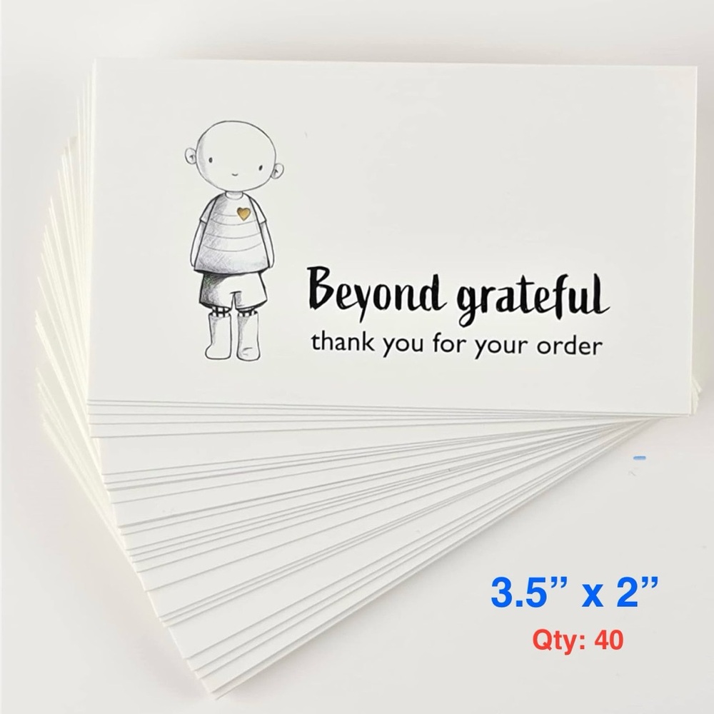 Thank You Cards - Customer Appreciation - 3.5” x 2” (40 Qty) - NEW